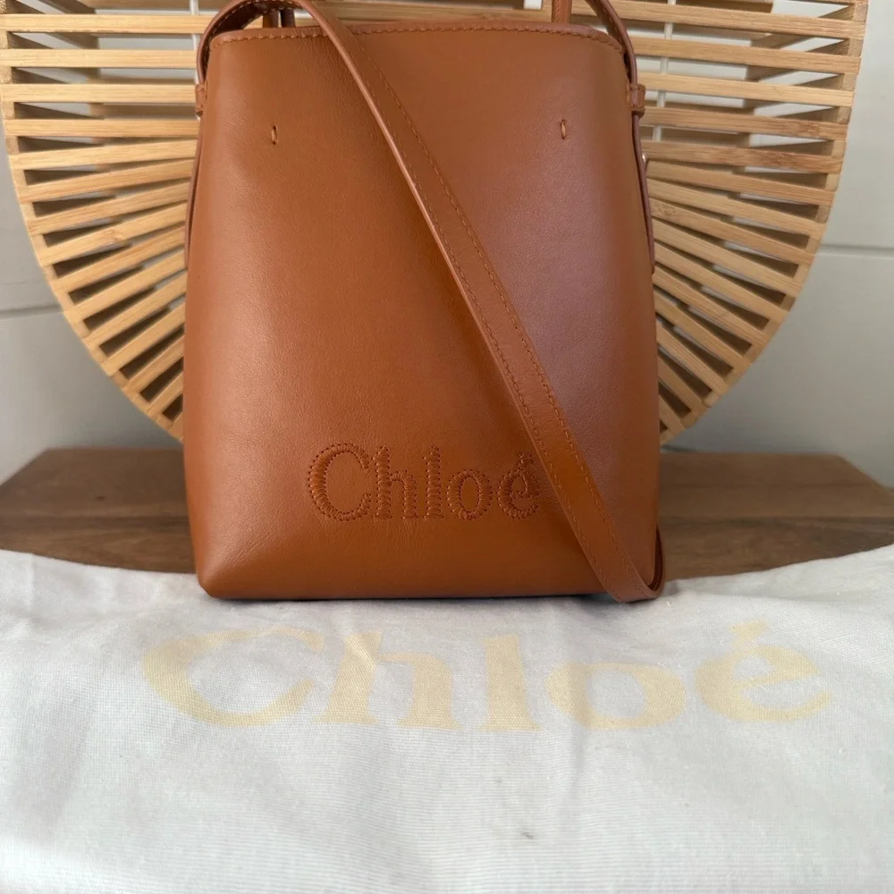 Chloe micro sense bag in caramel - Picture 2 of 16